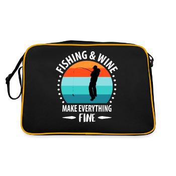 Pêche pêche pêche - Sac Retro - noir/or - Dos