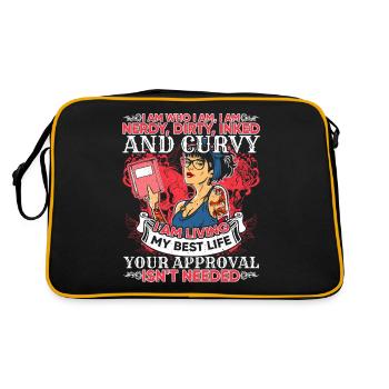 Dear Books Nerdy Curvy Inked Women's Rights Gesche - Retro Bag - black/gold - Back
