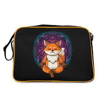 Renard Yoga Mandala Yoga spirituel dames - Sac Retro - noir/or - Dos