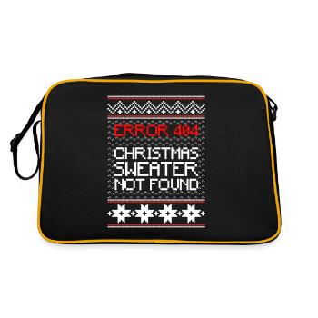 Error 404 Christmas Sweater Not Found Computer - Retro Tasche - Schwarz/Gold - Hinten
