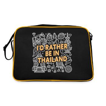 I’d Rather Be En Thaïlande - Sac Retro - noir/or - Dos