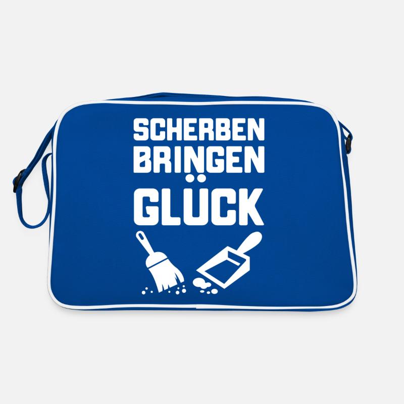 Scherben bringen Glück Ehemann Ehefrau POLTERABEND Retro Tasche