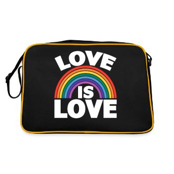 LGBTQ Love Win Amour Humain Pour Tous - Sac Retro - noir/or - Dos