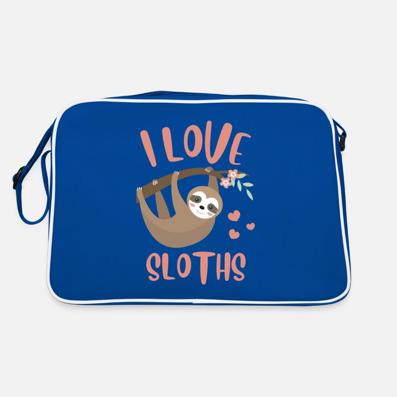 Ich liebe Faultiere Retro Tasche