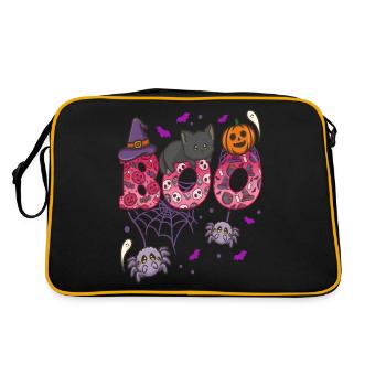 Halloween Boo Costume - Retro Tasche - Schwarz/Gold - Hinten