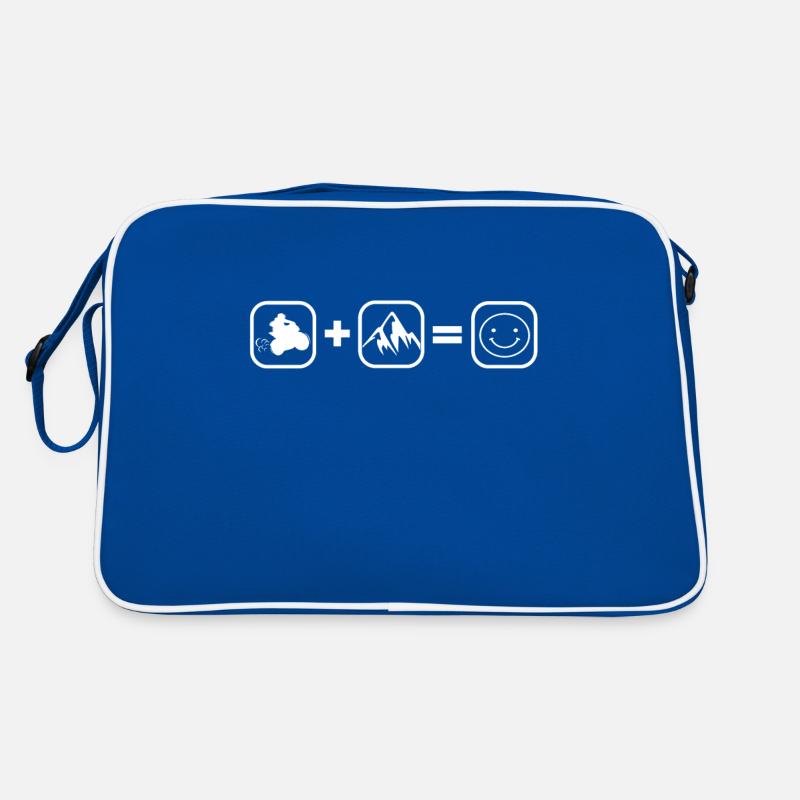 Motorcycle and mountains Retro Bag
