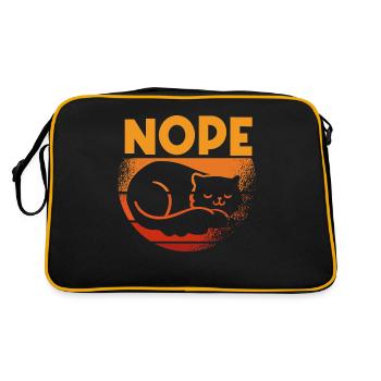 Nope Sleeping hangover no desire - Retro Bag - black/gold - Back