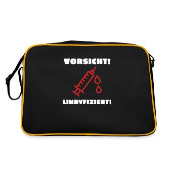 Lindy Hop Lustig Tanz - Retro Tasche - Schwarz/Gold - Hinten