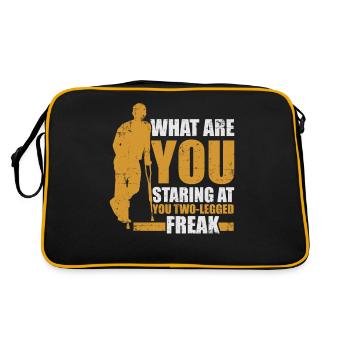 Amputee Humor amputee funny - Retro Bag - black/gold - Back
