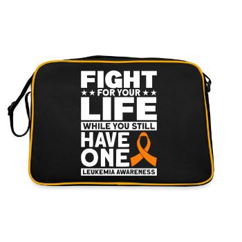 Patient Leukemia Gift - Retro Bag - black/gold - Back