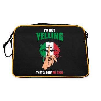 Italie Femme Cadeau - Sac Retro - noir/or - Dos