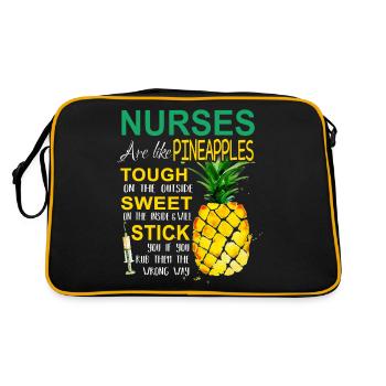 Nurses Pineapples - Sac Retro - noir/or - Dos