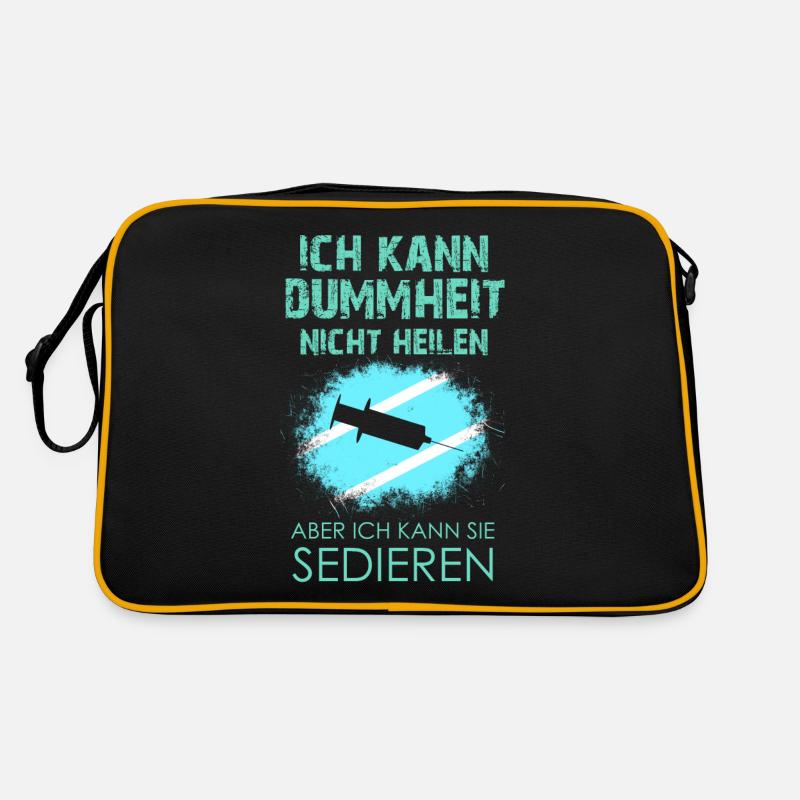 Arzt Mediziner Spruch Retro Tasche