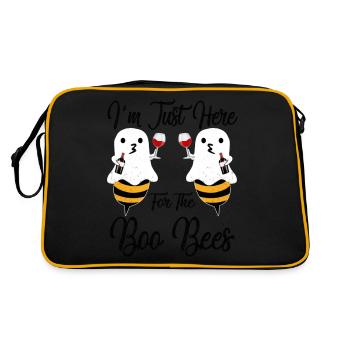 Halloween I'm Just Here For The Boo Bees Funny - Retro Bag - black/gold - Back