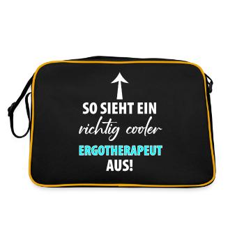 ERGOTHERAPEUT ERGOTHERAPIE - Retro Tasche - Schwarz/Gold - Hinten
