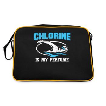 Swimmer Swim Coach Chlorine Is My Perfume - Retro Bag - black/gold - Back