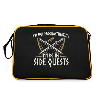 I'm Not Procrastinating I'm Doing Side Quests - Retro Bag - black/gold - Back