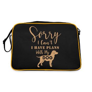 Désolé I Can t I Have Plans With My Dog 01 - Sac Retro - noir/or - Dos