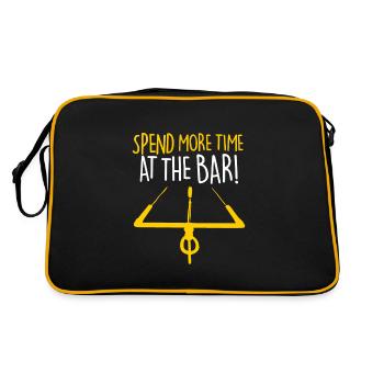 Kite Kiteboarding Kitesurfer cadeau - Sac Retro - noir/or - Dos