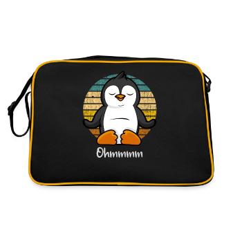 Méditation Pingouin - Pingouin yoga - Sac Retro - noir/or - Dos