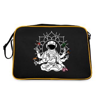 Astronaute Magic Mushrooms Psychedelic LSD - Sac Retro - noir/or - Dos