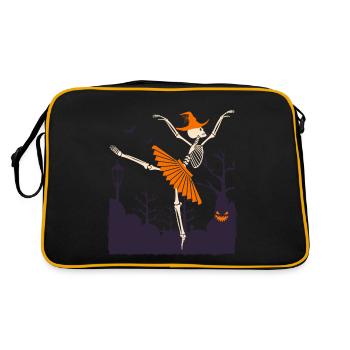 Ballerine squelette dansante d’Halloween - Sac Retro - noir/or - Dos