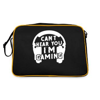 Gaming Je ne peux pas vous entendre, je joue - Sac Retro - noir/or - Dos