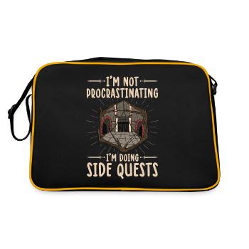 I'm Not Procrastinating I'm Doing Side Quests - Retro Bag - black/gold - Back