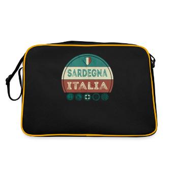 Sardinia Sardegna Italy Holiday Souvenir - Retro Bag - black/gold - Back