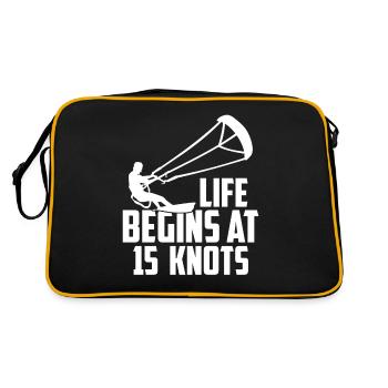 Kite Kiteboarding Kitesurfer cadeau - Sac Retro - noir/or - Dos