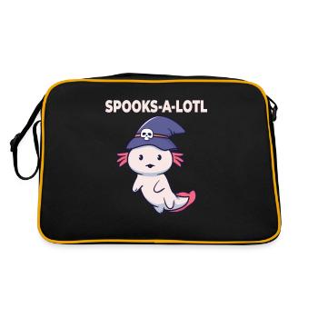 Halloween-Axolotl-Kostüm Spooks-A-Lotl - Retro Tasche - Schwarz/Gold - Hinten