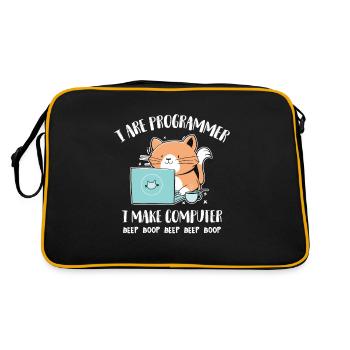 I Are Programmer I make Computer Beep Boop - Retro Bag - black/gold - Back