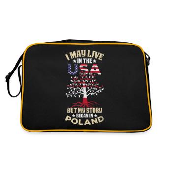 Polish Flag Polska - Retro Bag - black/gold - Back
