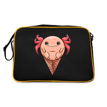 Crème glacée Kawaii Avec Albino-Axalotl - Sac Retro - noir/or - Dos