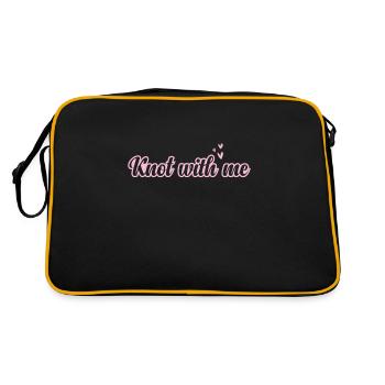 Knot with Me Makramee - Retro Tasche - Schwarz/Gold - Hinten
