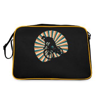 Downhill Mountainbiking VTT Retro Vintage Cadeau - Sac Retro - noir/or - Dos