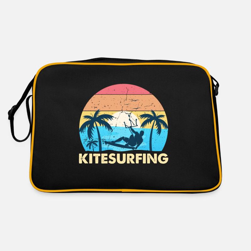 Kite Kiteboarding Kitesurfer Geschenk Retro Tasche