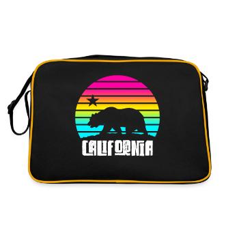 California Republic Summer Sun Palms Beach Cali - Retro Bag - black/gold - Back