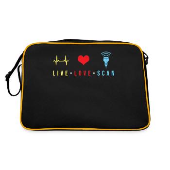 Ultrasonic Sonographer Gift - Retro Bag - black/gold - Back