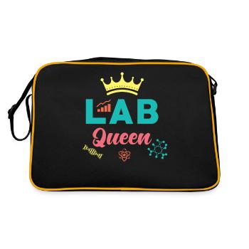 Laboratory Assistant Gift - Retro Bag - black/gold - Back