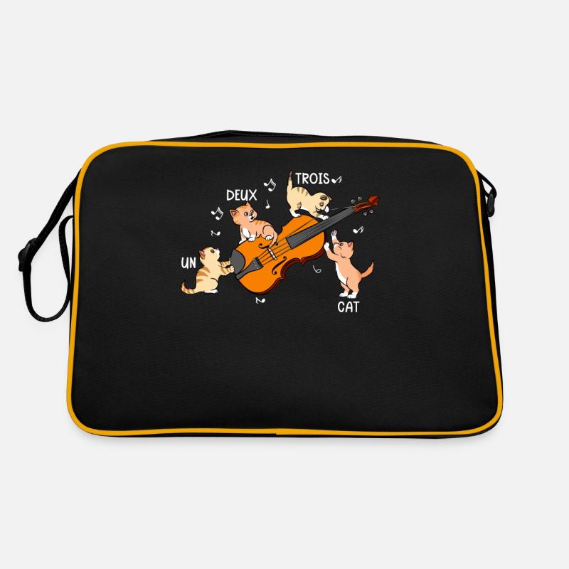 Jeu de mots chatte chatte français violon violon Sac Retro