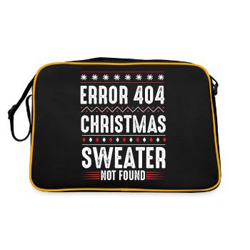 Error 404 Christmas Sweater Not Found Computer - Retro Tasche - Schwarz/Gold - Hinten