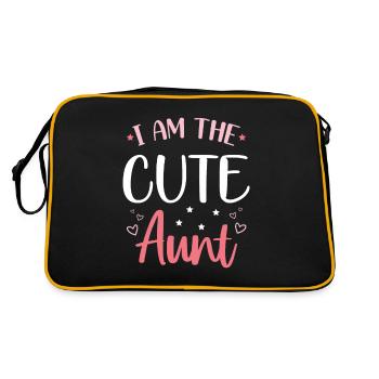 I am the cute aunt design pour votre tante - Sac Retro - noir/or - Dos