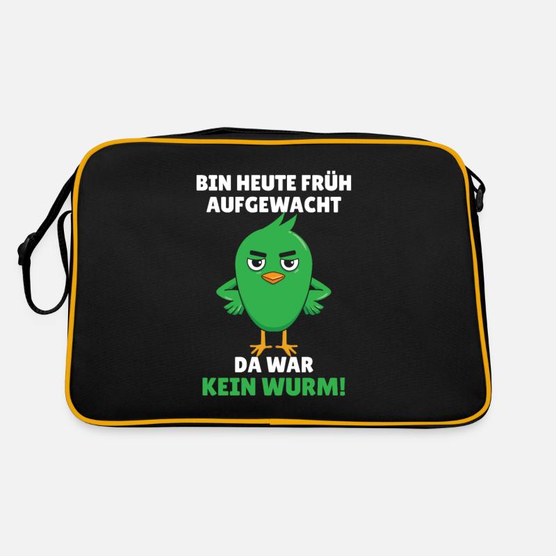 Der frühe Vogel Retro Tasche