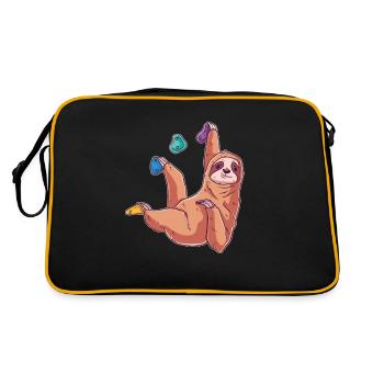 Escalade murale Randonnée Paresseux Grimpeur rocheux - Sac Retro - noir/or - Dos