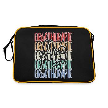 ERGOTHERAPEUTIN ERGOTHERAPIE - Retro Tasche - Schwarz/Gold - Hinten