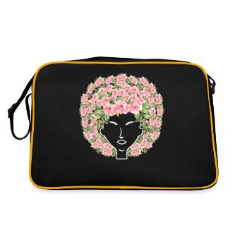 Flowers Afro - Retro Bag - black/gold - Back