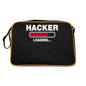 Hacker - Retro Tasche - Schwarz/Gold - Hinten
