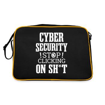 Cybersecurity Hacking Don't Click IT Hacker - Retro Bag - black/gold - Back