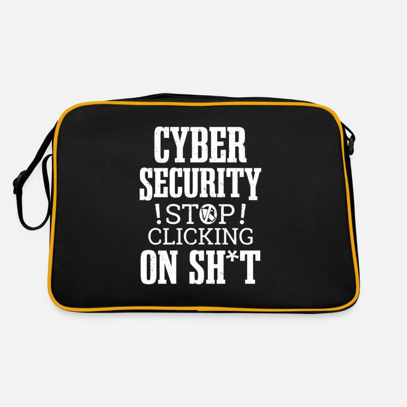 Cybersecurity Hacking Klicken Sie nicht auf IT Hacker - Retro Tasche - Schwarz/Gold